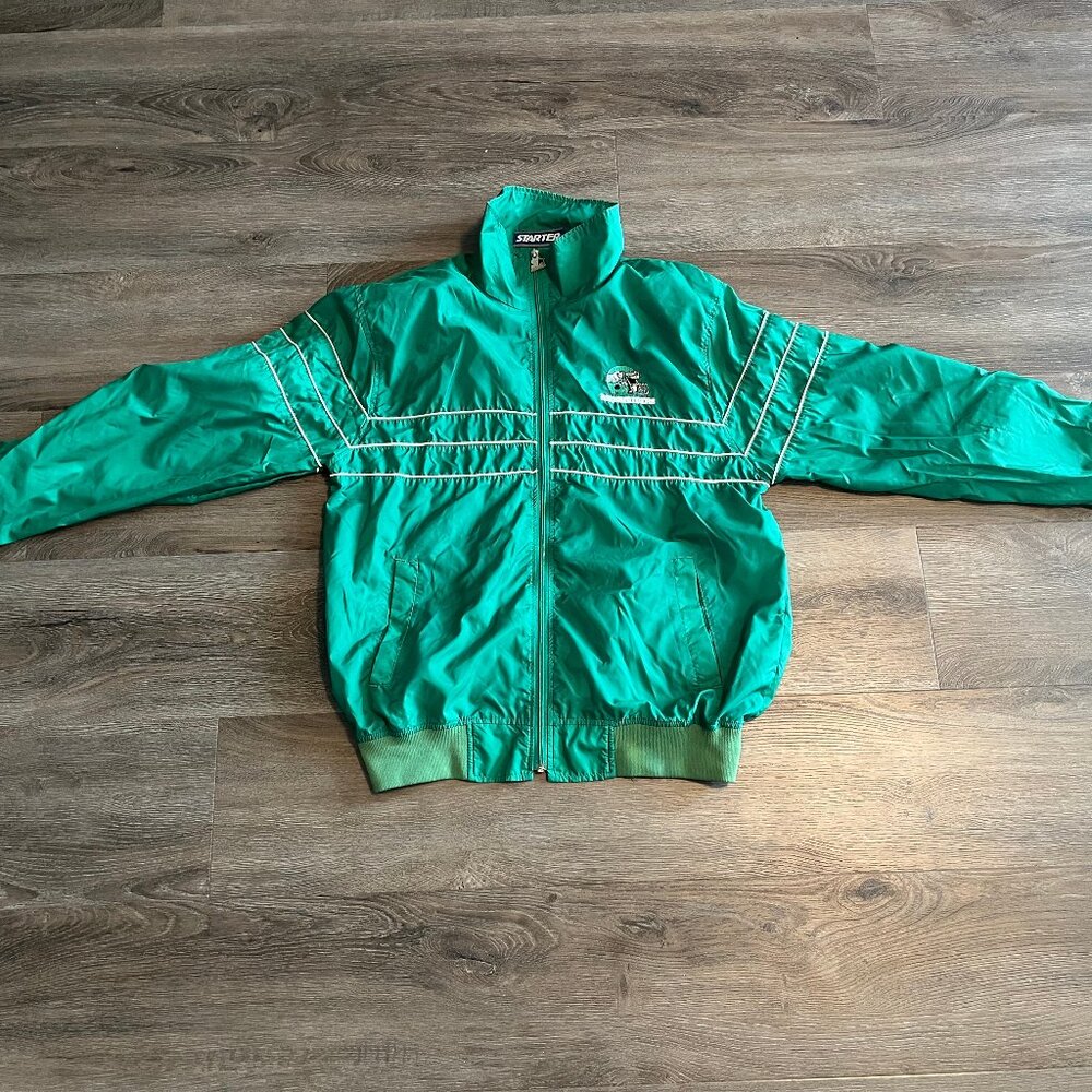 Starter CFL Saskatchewan Roughriders Vtg 1990s Light Wind Breaker- Size Large